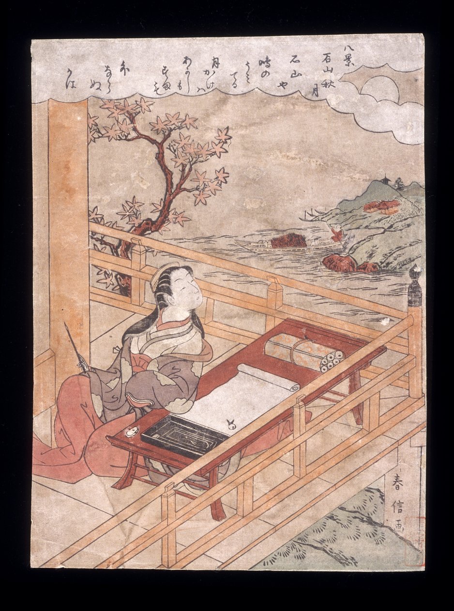 Høstmåne ved Ishiyamadera-tempelet av Suzuki Harunobu