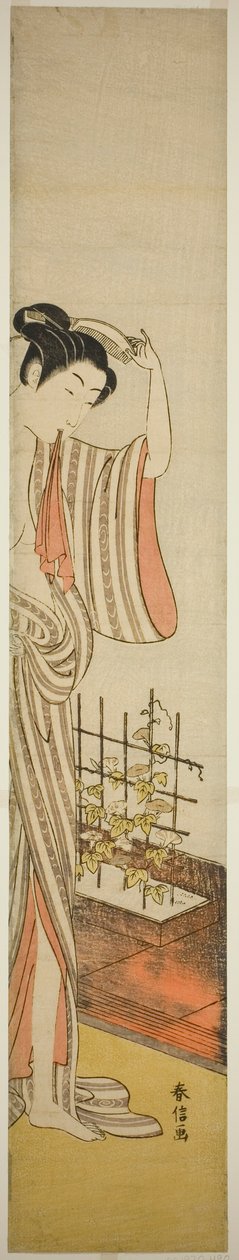 Skjønnhet og Morning Glories av Suzuki Harunobu