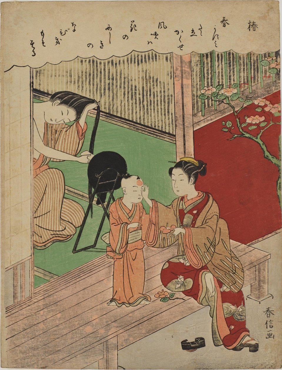 Kameliaer av Suzuki Harunobu