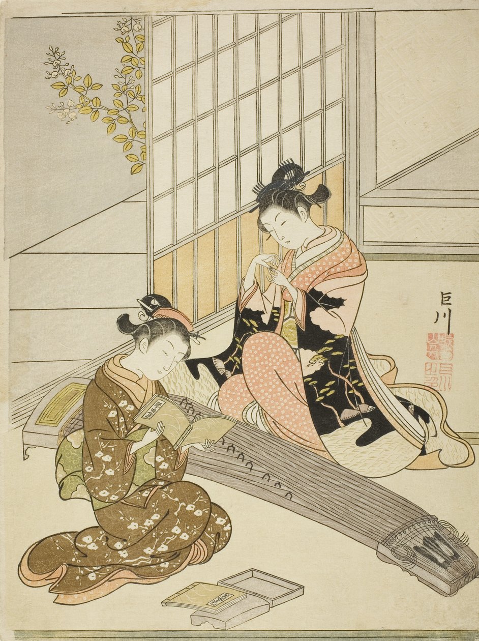 Nedstigende gjess fra Koto-broene av Suzuki Harunobu