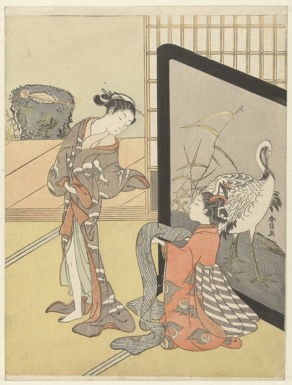 Å velge en obi av Suzuki Harunobu