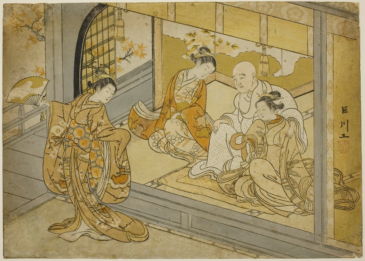 Hotoke Gozen danser før Taira no Kiyomori av Suzuki Harunobu