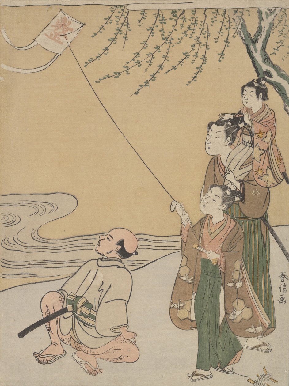 Drageflyging, ca. 1766, ca. 1766. av Suzuki Harunobu