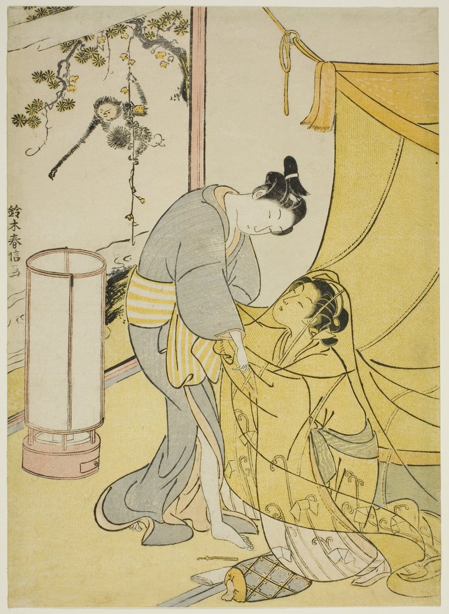 Lovers Parting at Dawn av Suzuki Harunobu