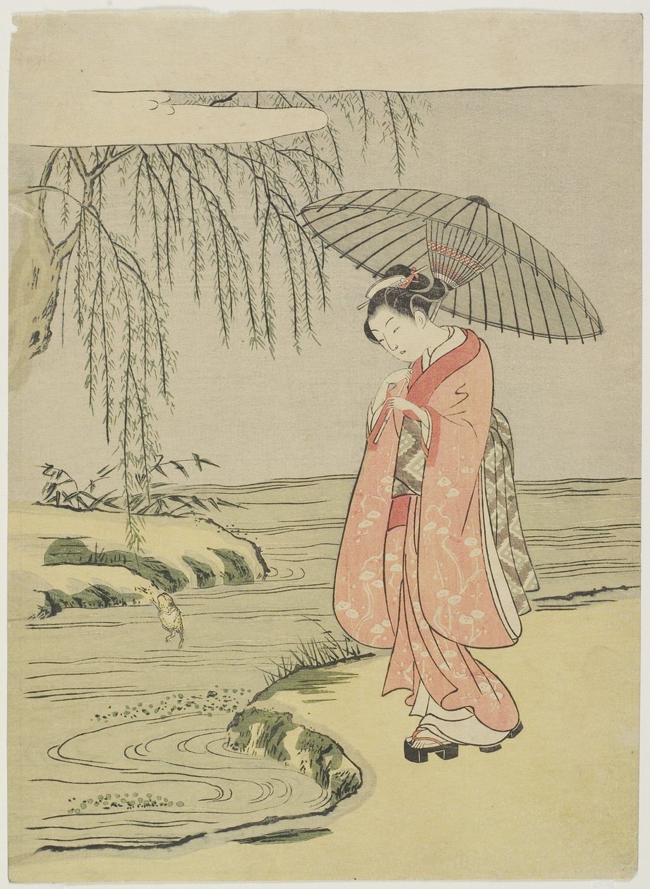 Mitat av kalligrafen Ono no To_fu_, etter 1765 av Suzuki Harunobu