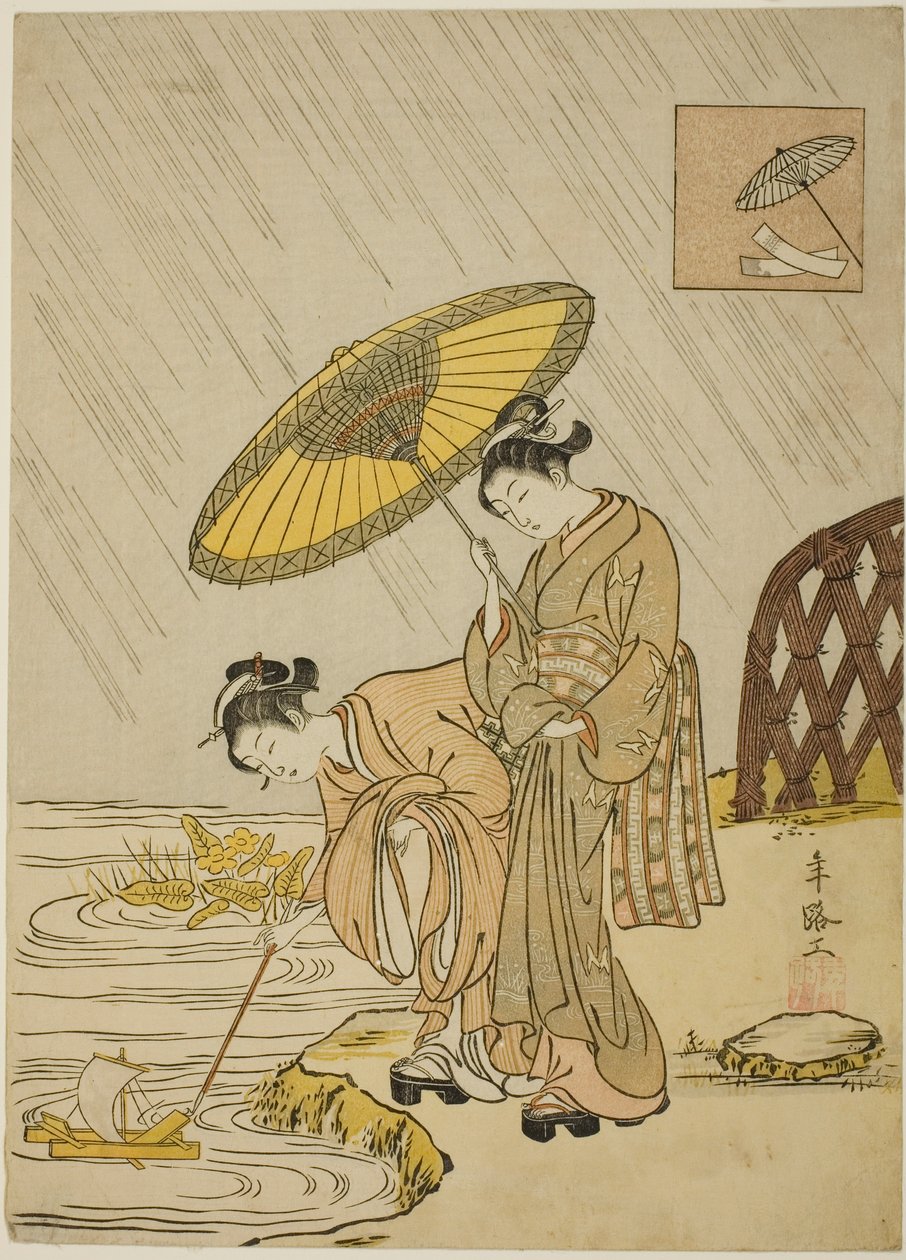 Ono no Komachi ber om regn av Suzuki Harunobu