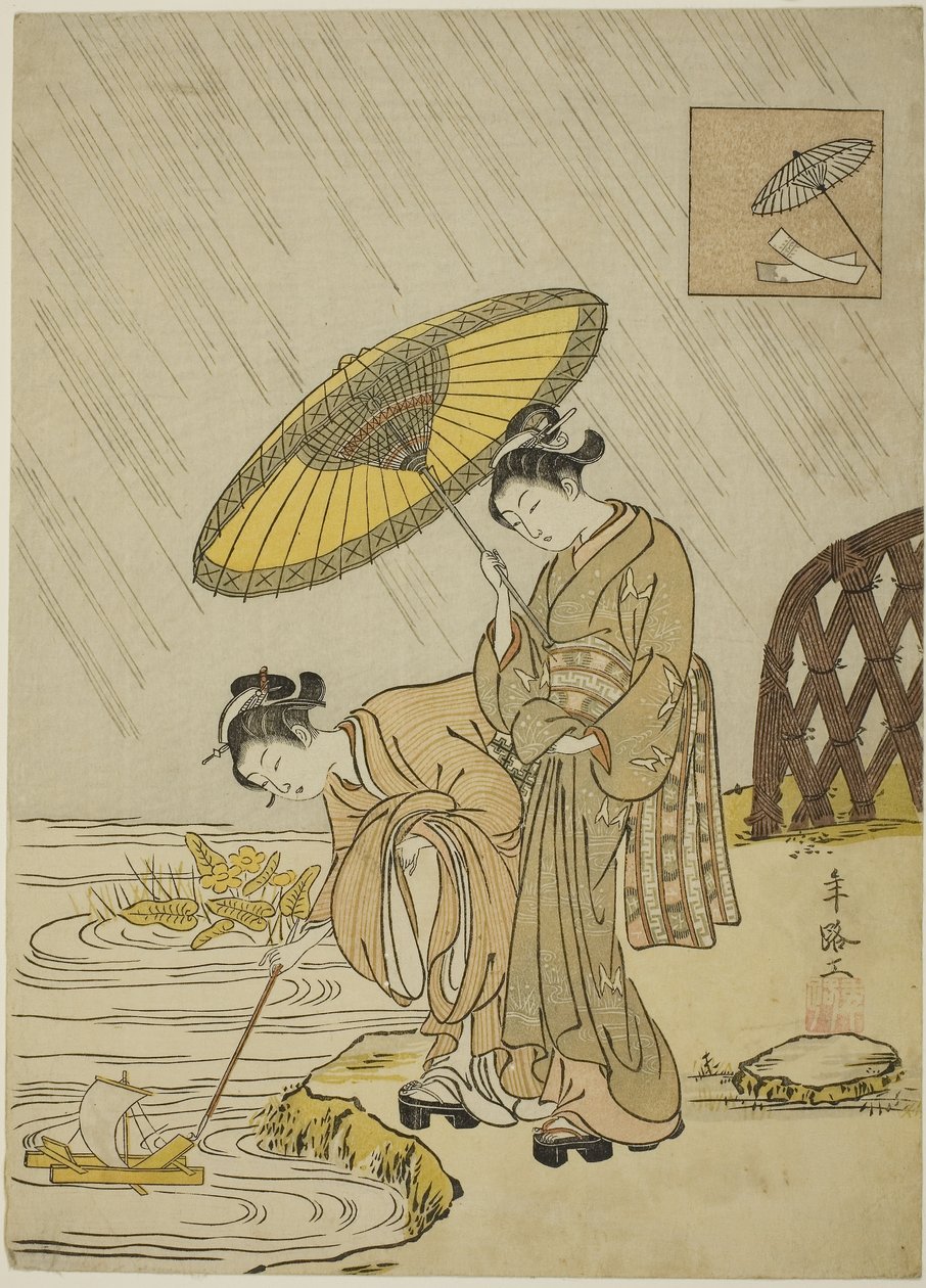 Ono no Komachi ber om regn av Suzuki Harunobu