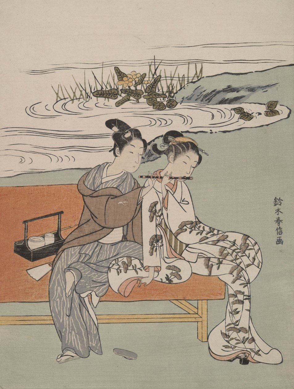 parodi på keiseren X U An Zong og yang GUI non av Suzuki Harunobu