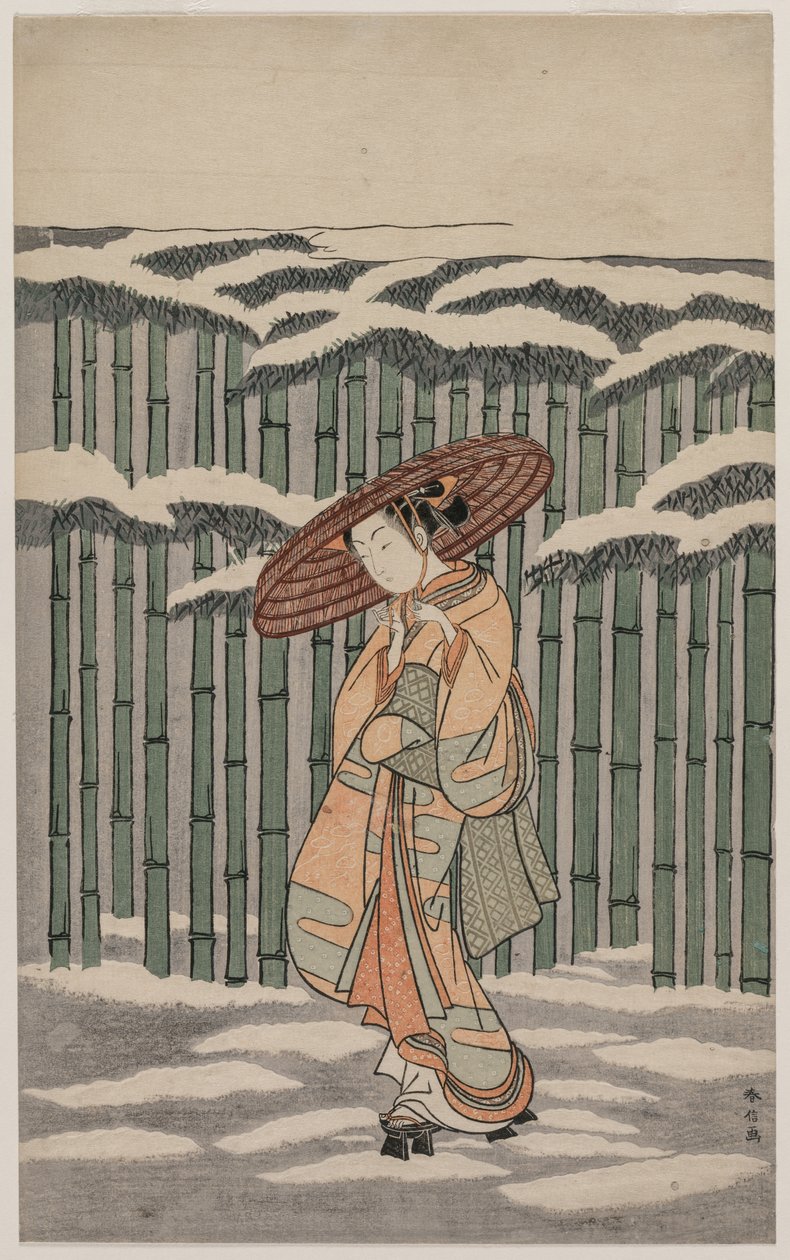 Passerer Bamboo Grove av Suzuki Harunobu