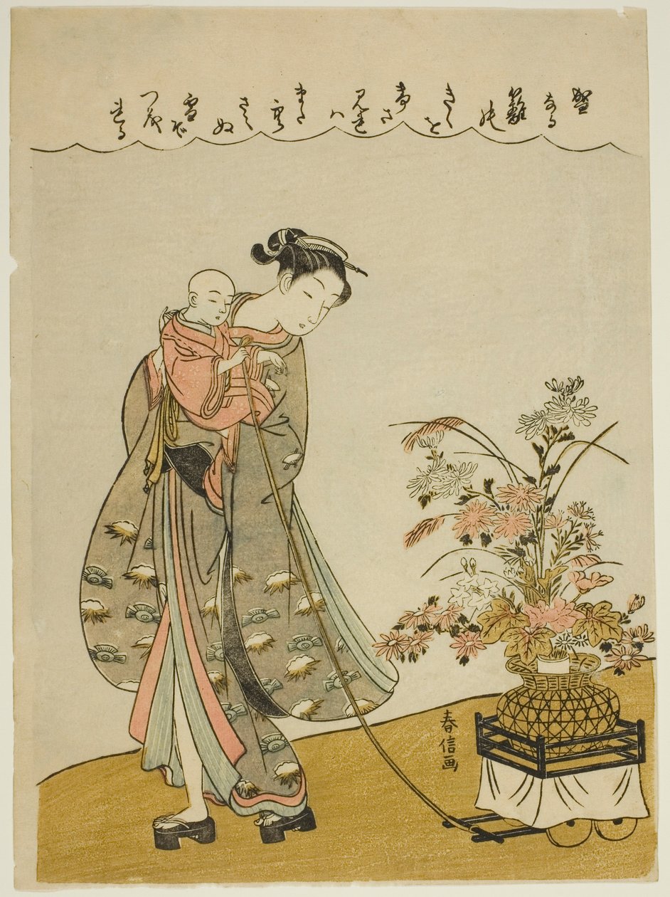 Å trekke en blomstervogn av Suzuki Harunobu