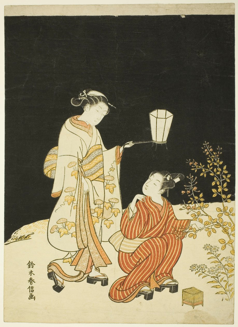 Søker etter Fireflies av Suzuki Harunobu