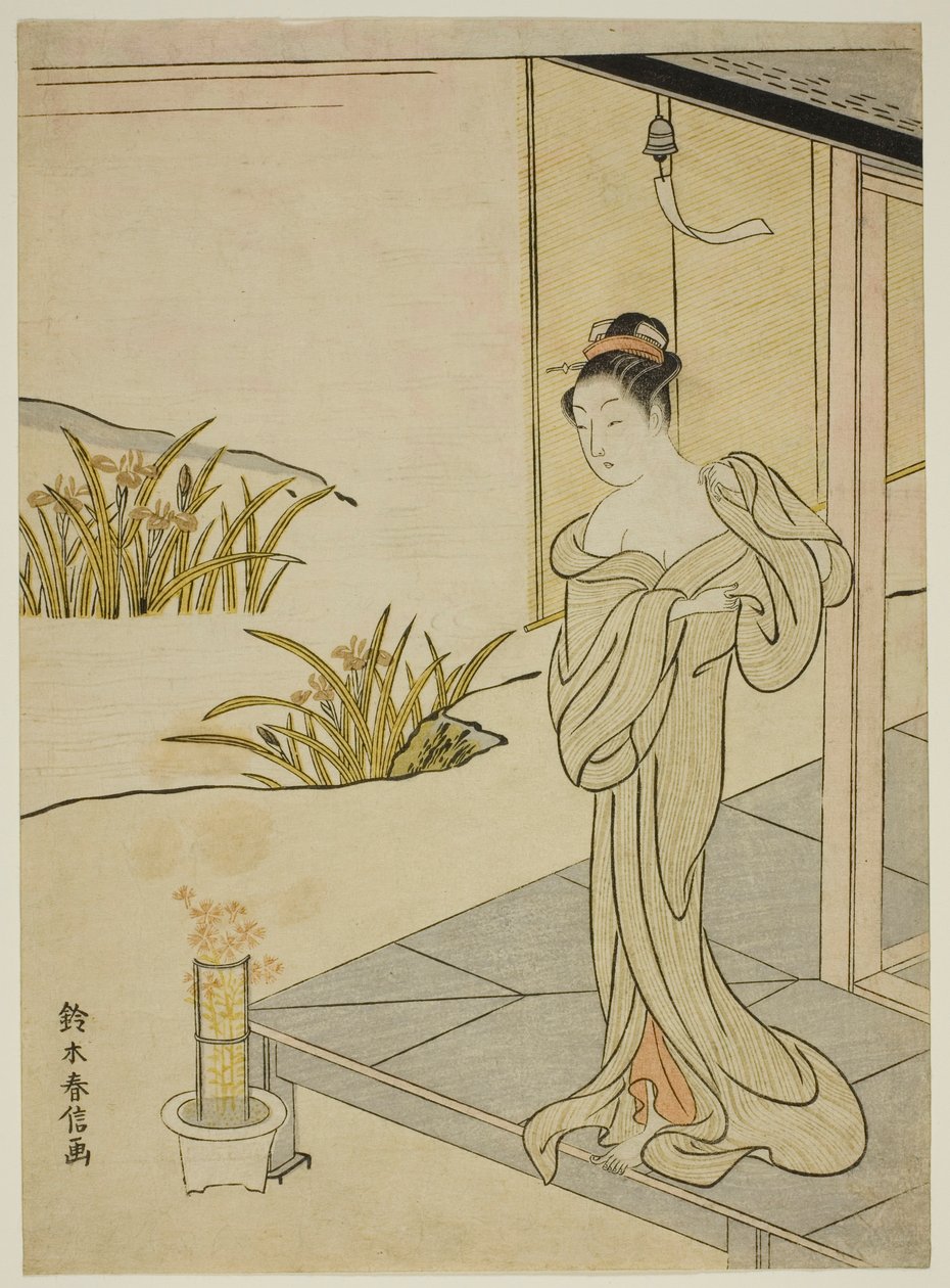Sommer, fra serien "New Versions of Flowers of the Four Seasons (Shinpan furyu shiki no hana)" av Suzuki Harunobu