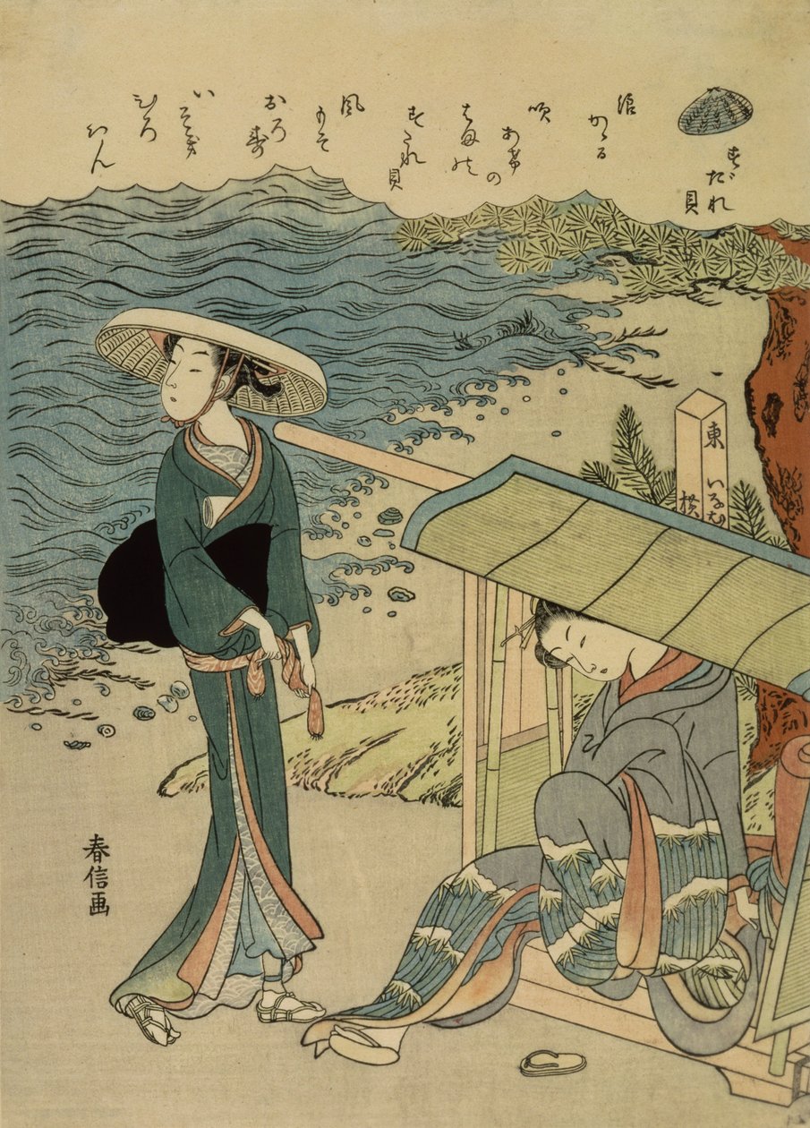Gardinmuslingen av Suzuki Harunobu