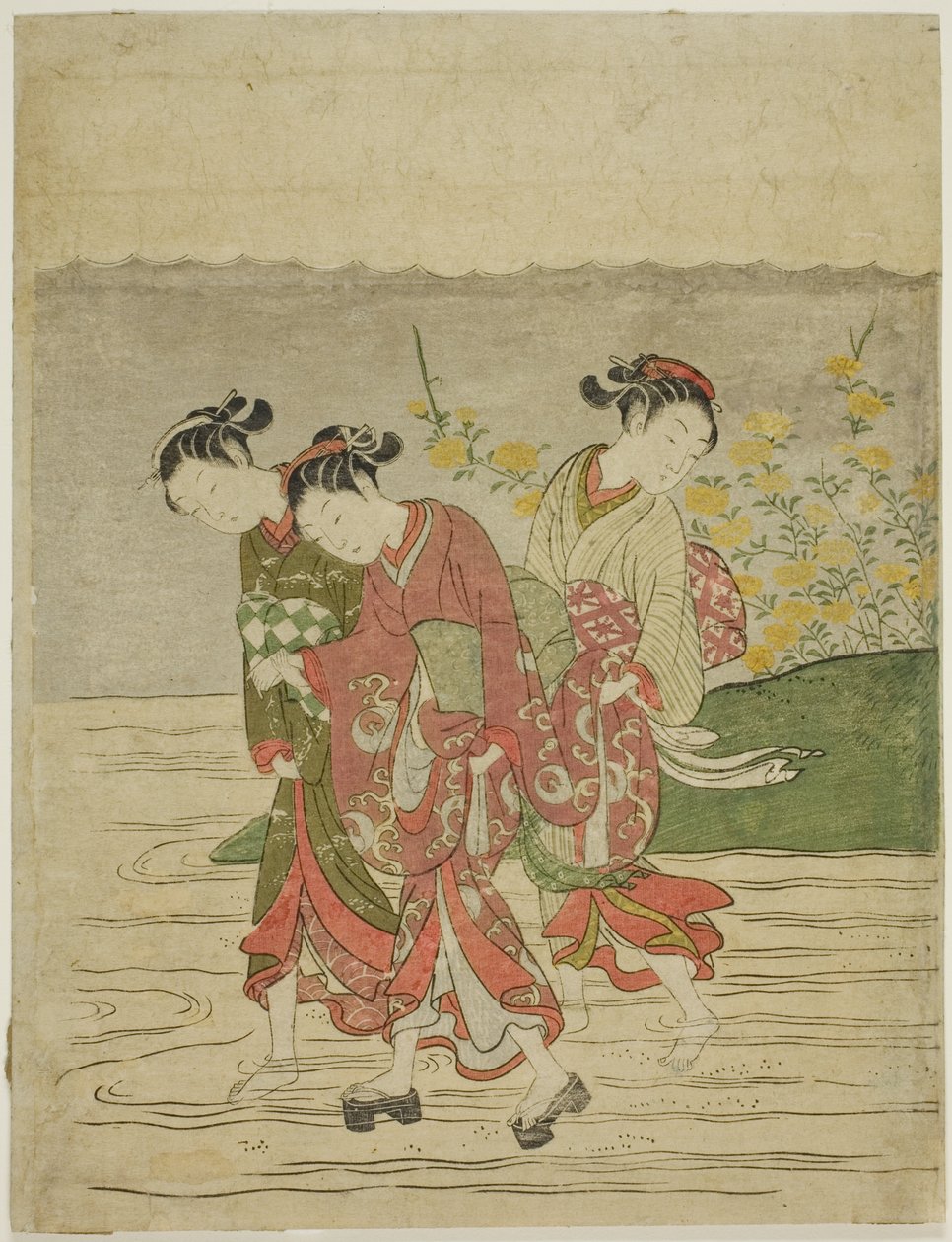The Jewel River at Ide, fra en serie med Six Jewel Rivers uten tittel av Suzuki Harunobu