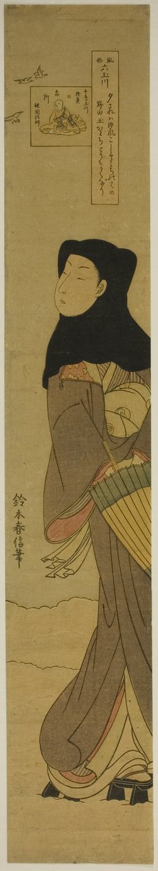 The Jewel River of Plovers (Chidori no Tamagawa), fra serien "Six Jewel Rivers in Popular Customs (Fuzoku Mu Tamagawa)" av Suzuki Harunobu