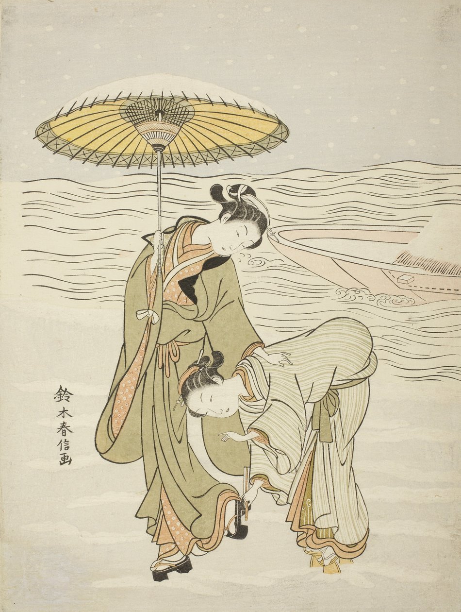 Den snøkledde Geta, ca. 1767-68 av Suzuki Harunobu