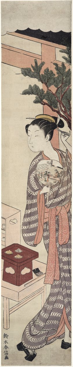 Teboden - Kagiya Osen, ca. 1769 av Suzuki Harunobu
