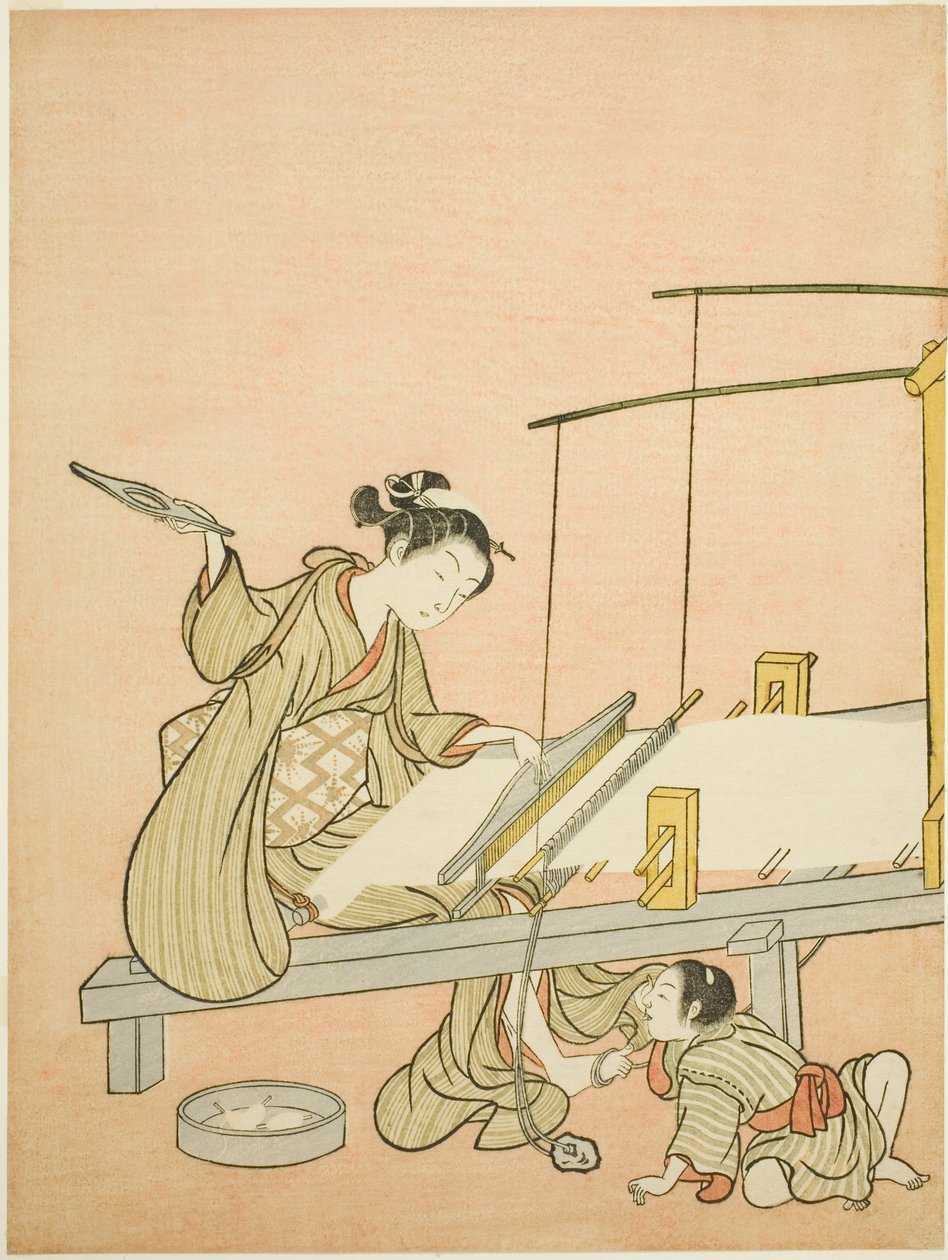 Kaster skyttelen av Suzuki Harunobu