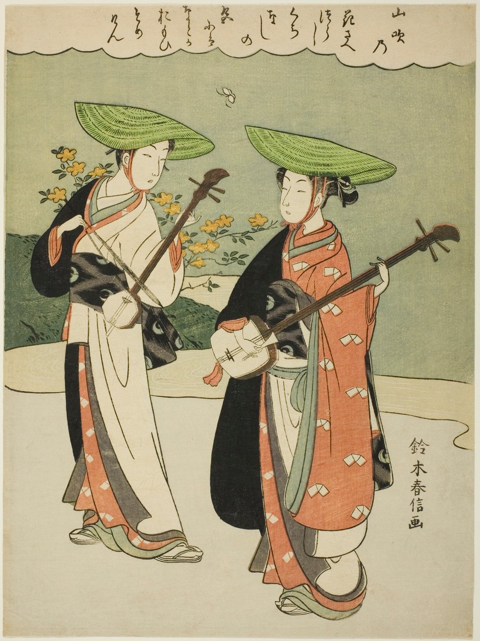 To omreisende musikere av Suzuki Harunobu