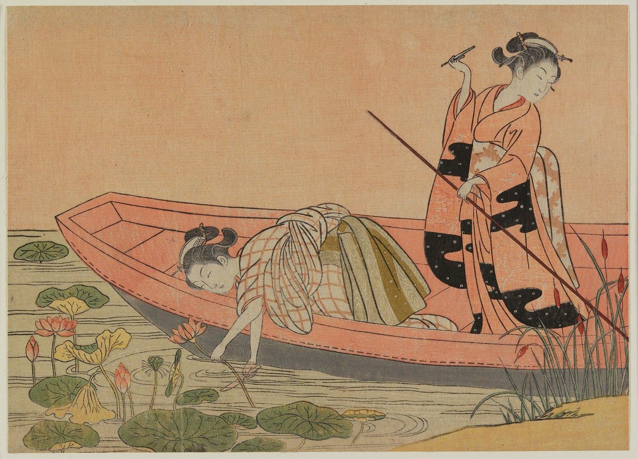 Visuell parodi på Zhou Maoshu (senere utgave) av Suzuki Harunobu
