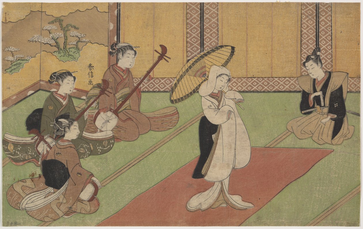 Danserinne i en daimyo sitt palass av Suzuki Harunobu