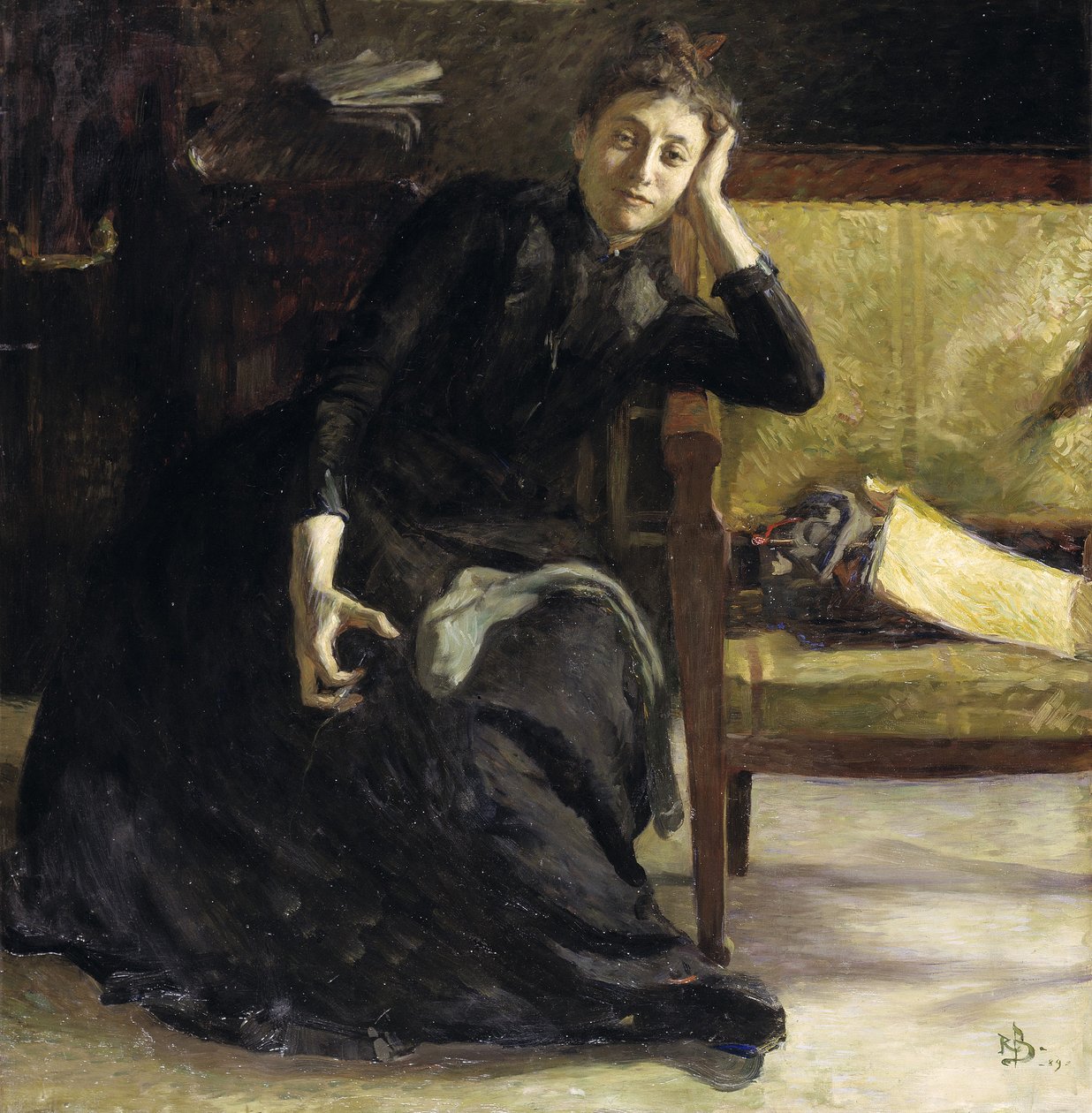 Portrett av den svenske maleren Eva Bonnier, 1889 av Sven Richard Bergh