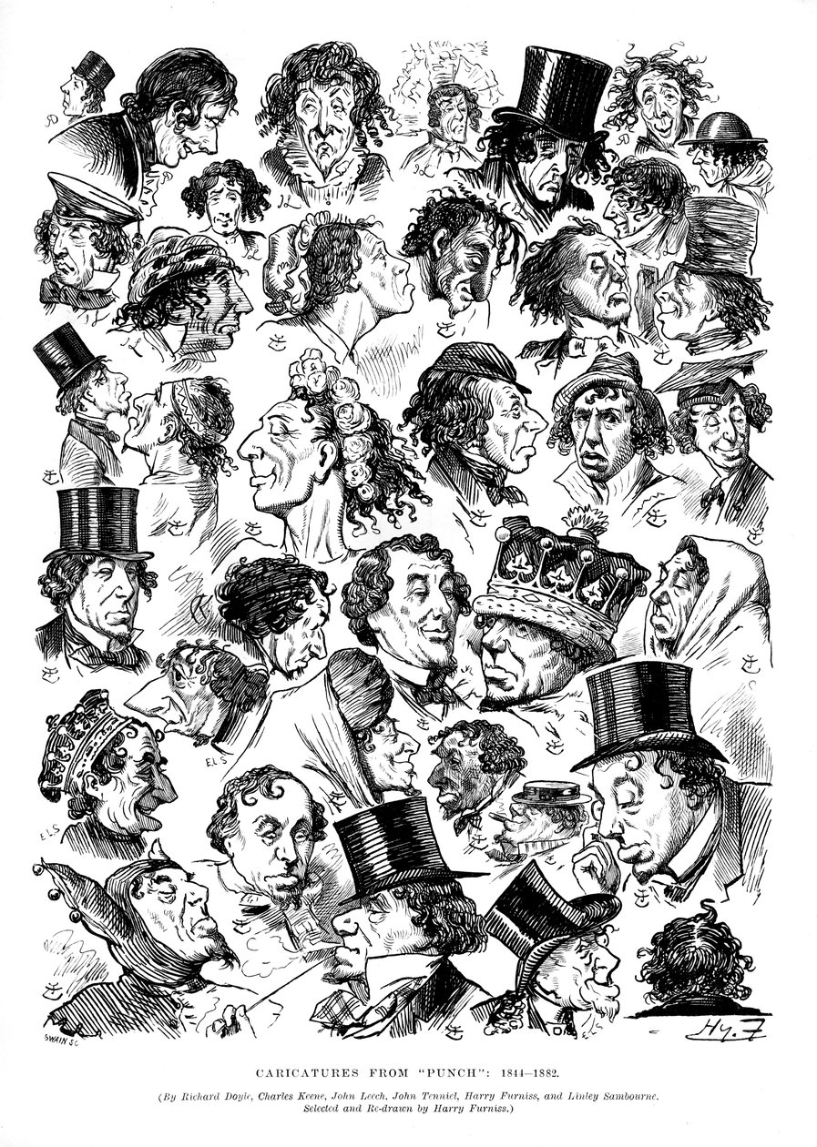 Karikaturer fra Punch, 1844-1882. av Swain