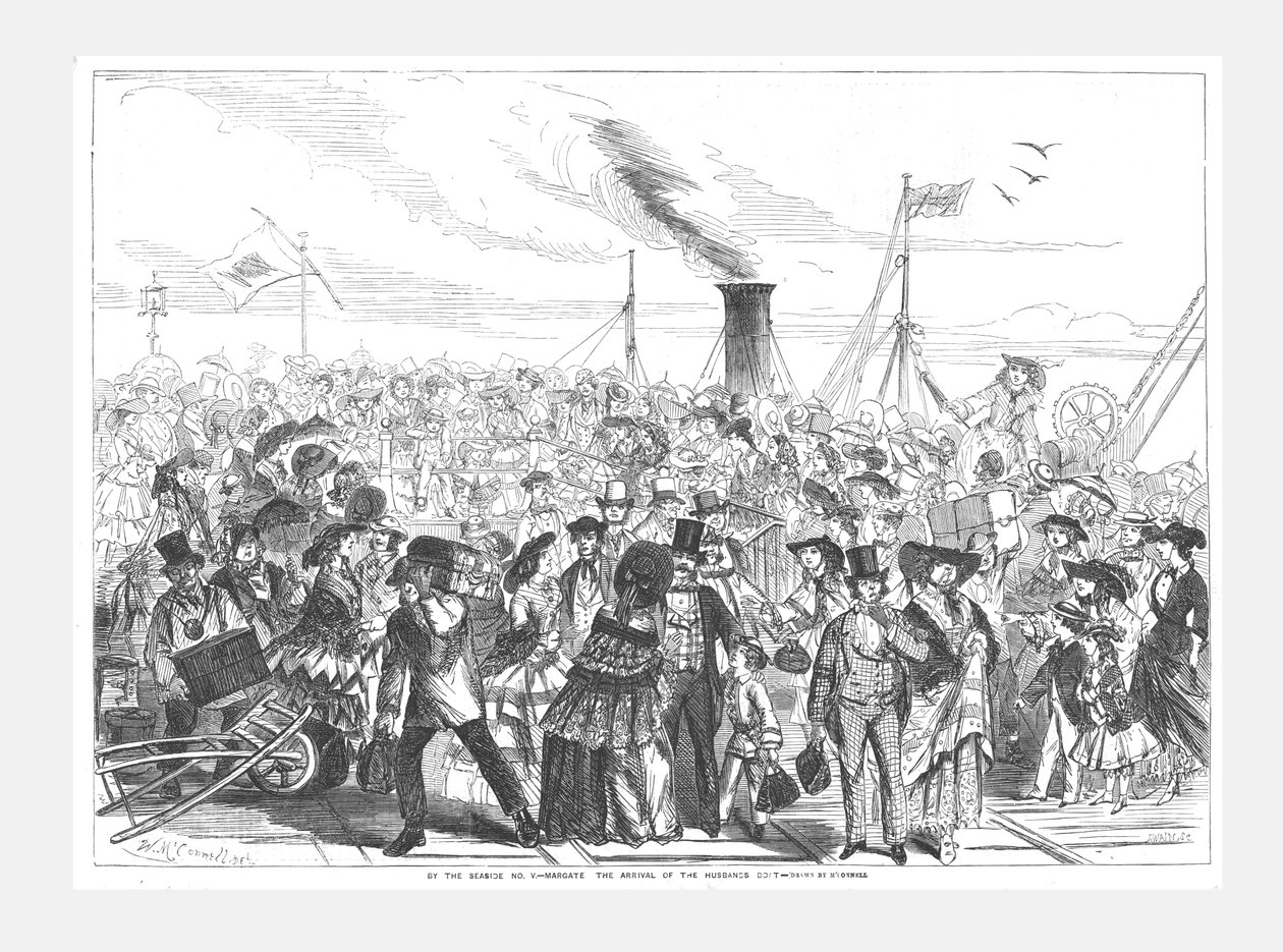 Margate, Ankomst av ektemannens båt, 1856 av Swain