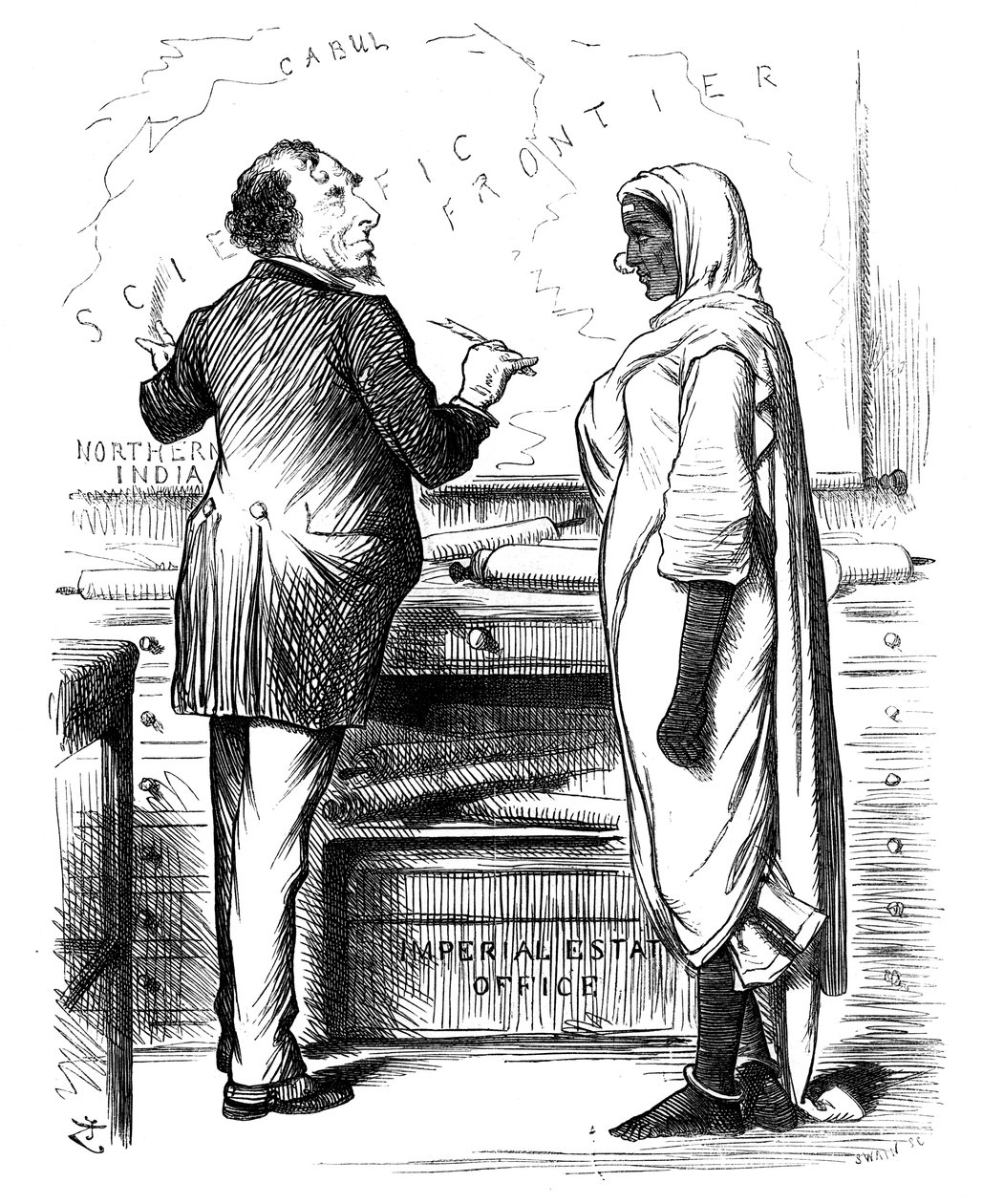 Hvem skal betale, 1878. av Swain