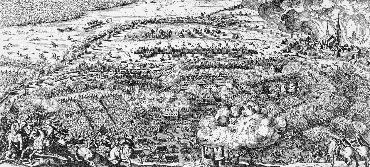 Den svenske seieren i slaget ved Lutzen, 1632 av Swedish School