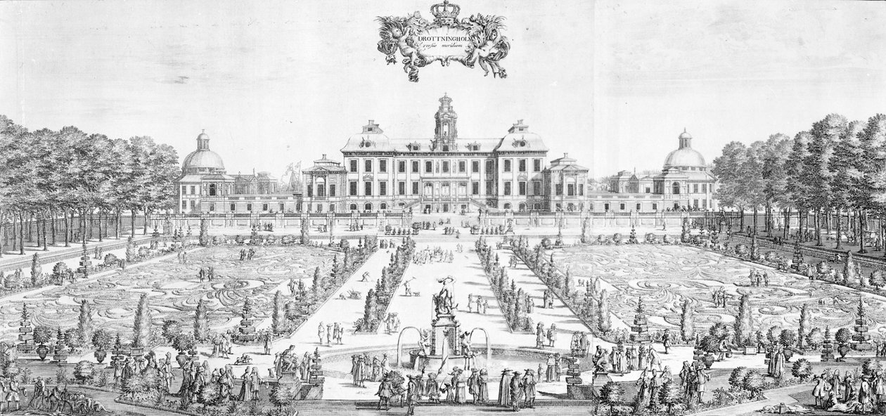 Utsikt over Drottningholm slott, 1692 av Swedish School