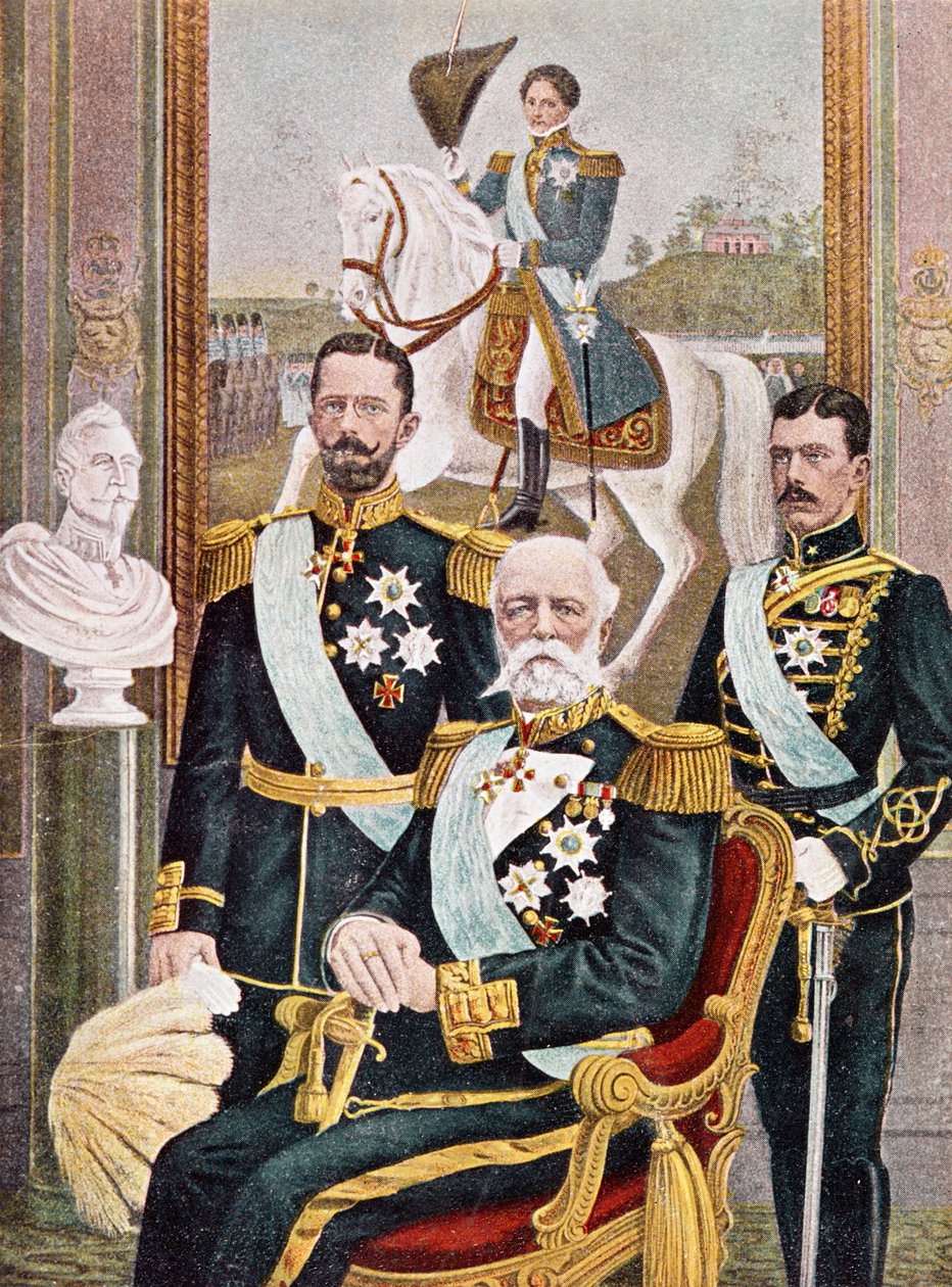 Fem generasjoner av svenske monarker, 1904 av Swedish School