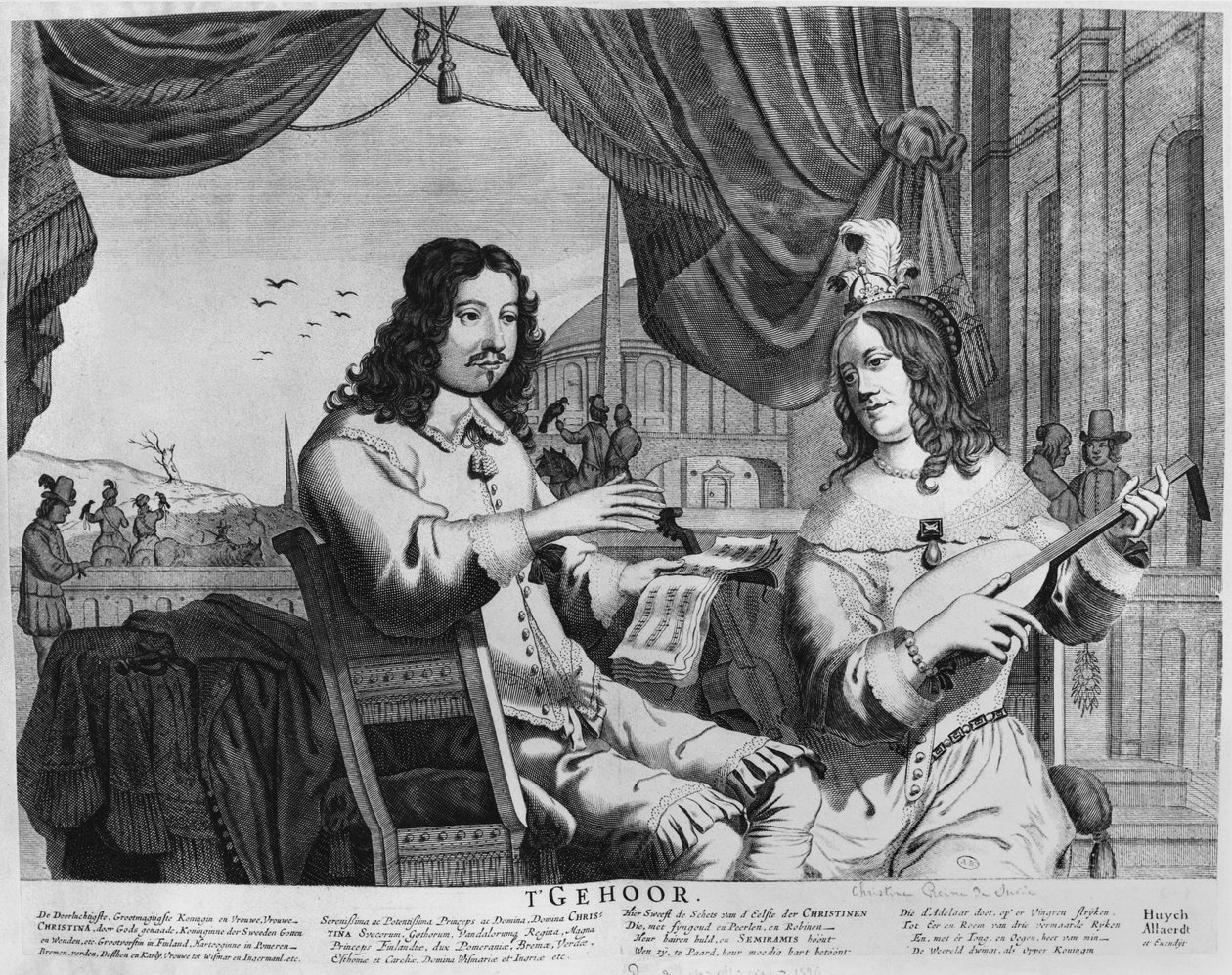 Dronning Christina av Sverige (1626-89) av Swedish School
