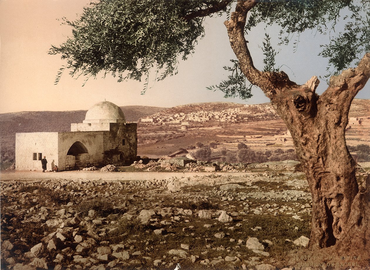 Rachels grav, Betlehem, ca. 1880-1900 (fotokrom) av Swiss Photographer
