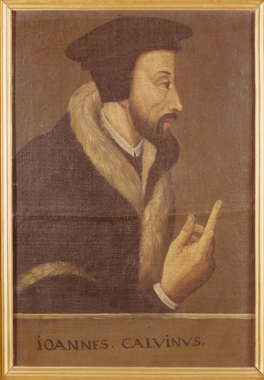 Portrett av John Calvin (1509-64) fransk teolog og reformator av Swiss School