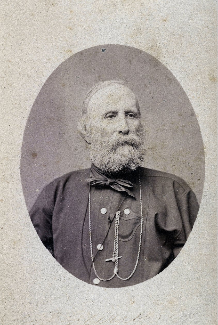Giuseppe Garibaldi (1807-1882), italiensk politiker. Rundt 1875. Fotografi av verkstedet Lacomée og Lacroix. Genève. av Swiss Photographer