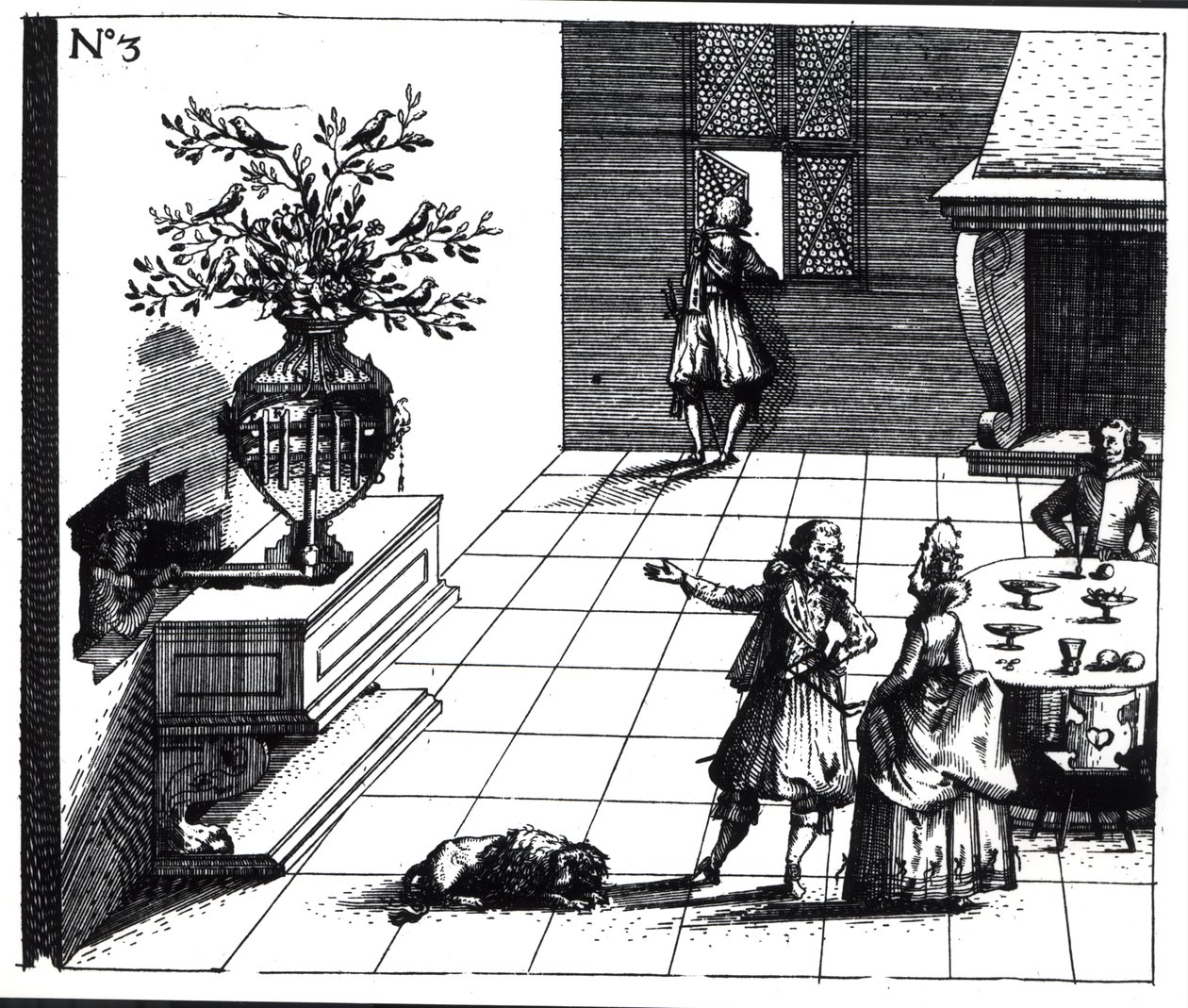 Fuglesang musikalsk tre, utgitt ca.1670 av Swiss School