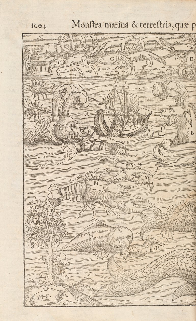 Side 1004 fra Cosmographiae Universalis av Sebastian Muenster, Basel, 1572 av Swiss School