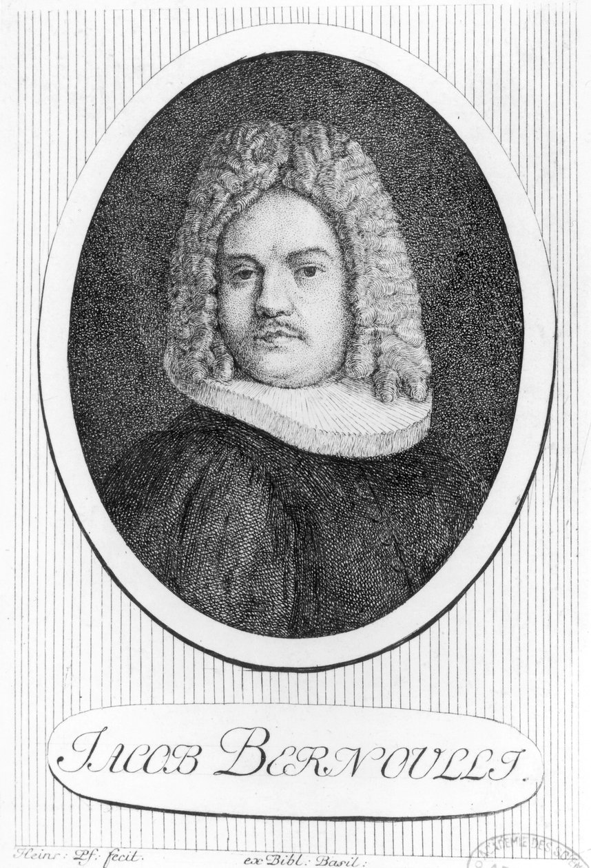 Portrett av Jacques Bernoulli (1654-1705) av Swiss School