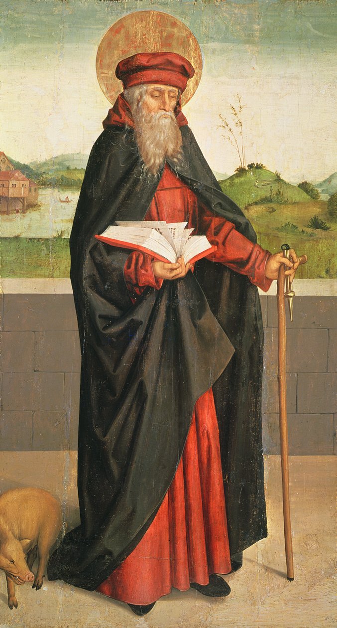 St. Antonius Eremitten, 1493 av Swiss School