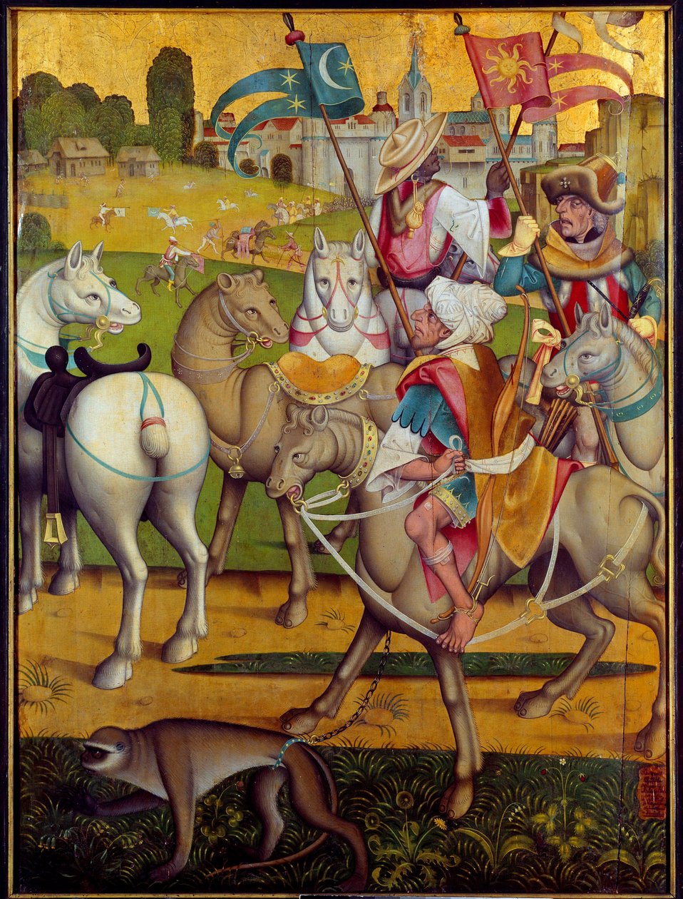 The Riding of the Magi Kings Painting of the Swiss School. 1460 ca. Dijon, Museum of Fine Arts av Swiss School