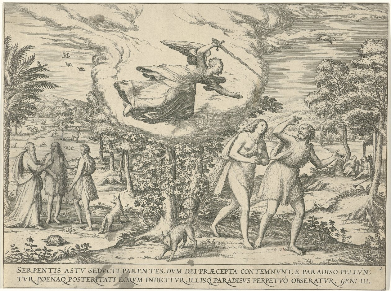 Utvisning fra paradis av Symon Novelanus (attributed to)