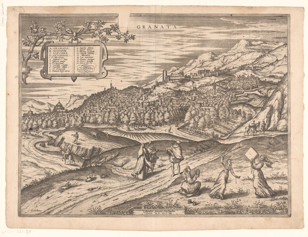 Utsikt over Granada Granata (tittel på objekt) av Symon Novelanus (possibly)