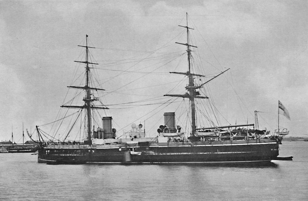 H.M.S. Ufleksibel i 1880, c1880, 1904 av Symonds and Co