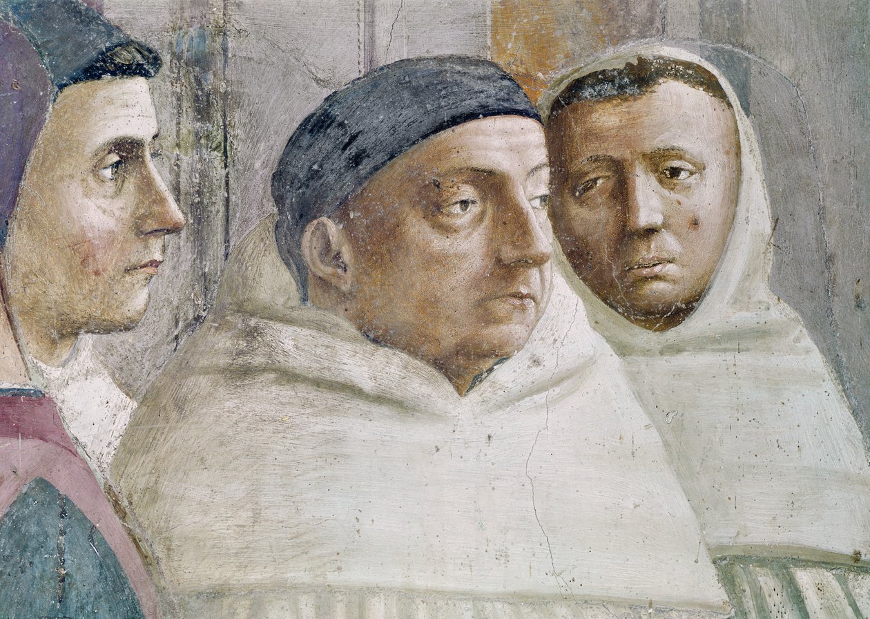 Detalj av to munker, fra Theophilus