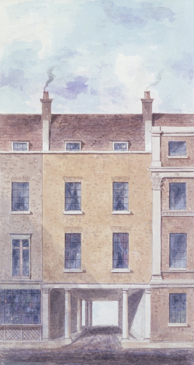 Den gamle inngangen til Scotland Yard, 1824 av T. Chawner
