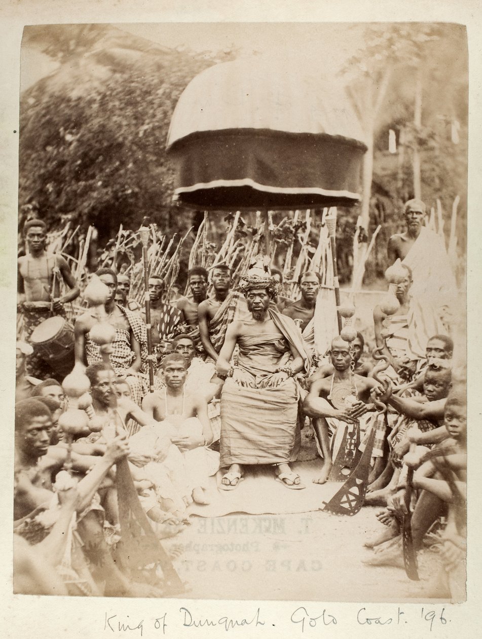 King of Dunquah, Gold Coast, Ghana, 1896 (albumtrykk) av T. McKenzie