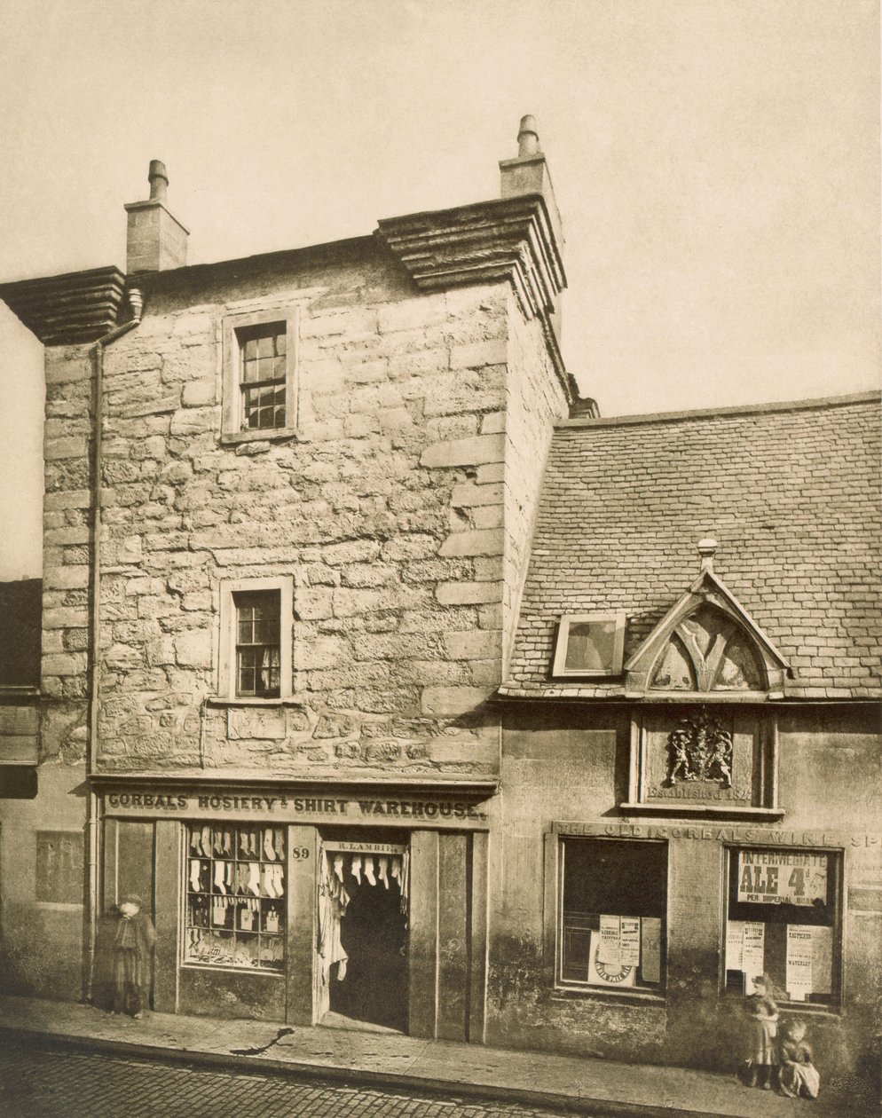 Elphinstone Tower, Man Street, Gorbals, Glasgow, 1868-99 (bw-bilde) av T.and R. Annan and Sons