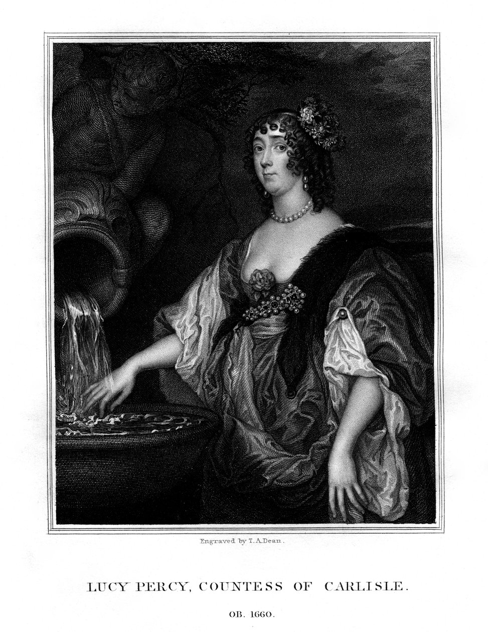 Lucy Hay, grevinne av Carlisle, engelsk sosialist, 1825. av T. A. Dean