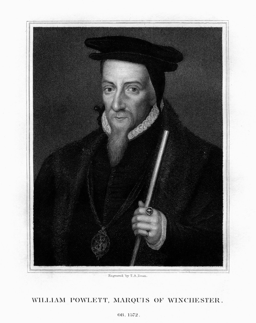 William Paulet, 1. markis av Winchester, engelsk statsmann, 1828. av T. A. Dean